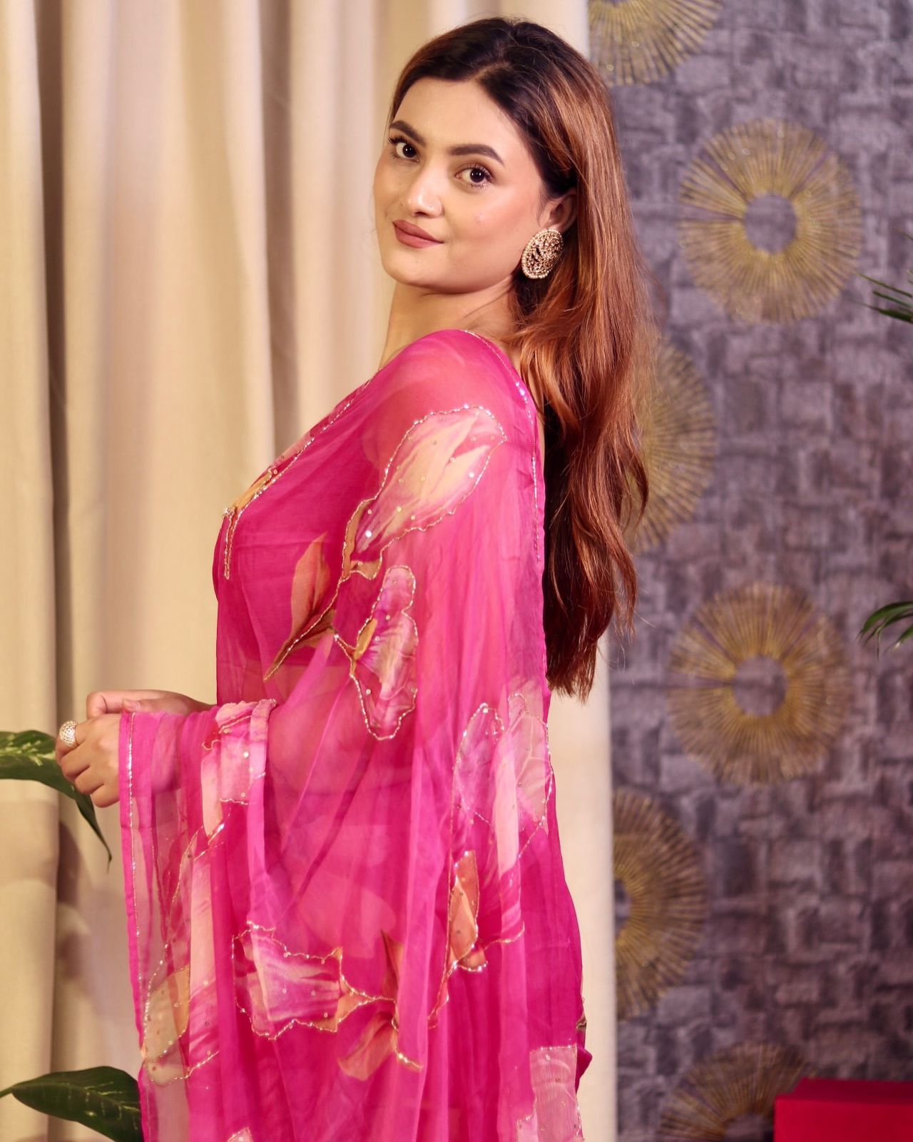 Asvi Reet Tulips Tabby Saree