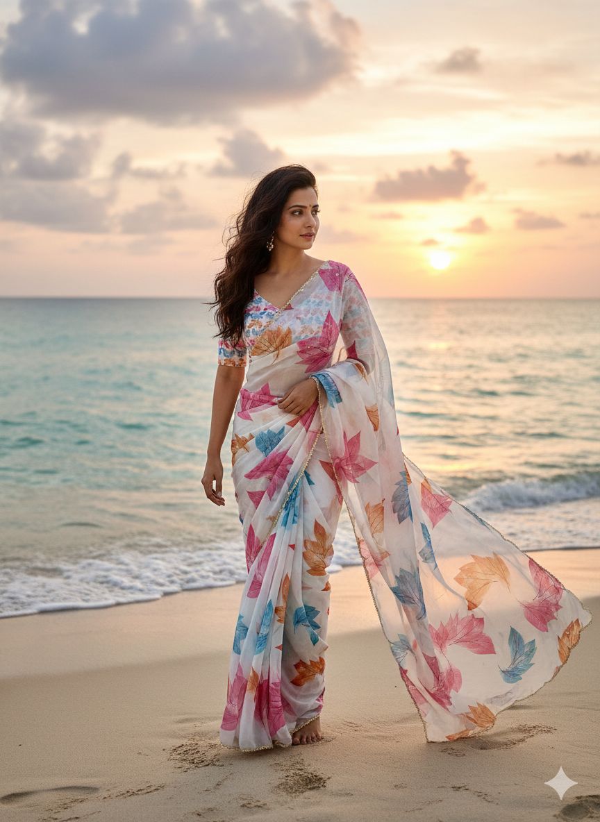 Tulip Pearl Saree