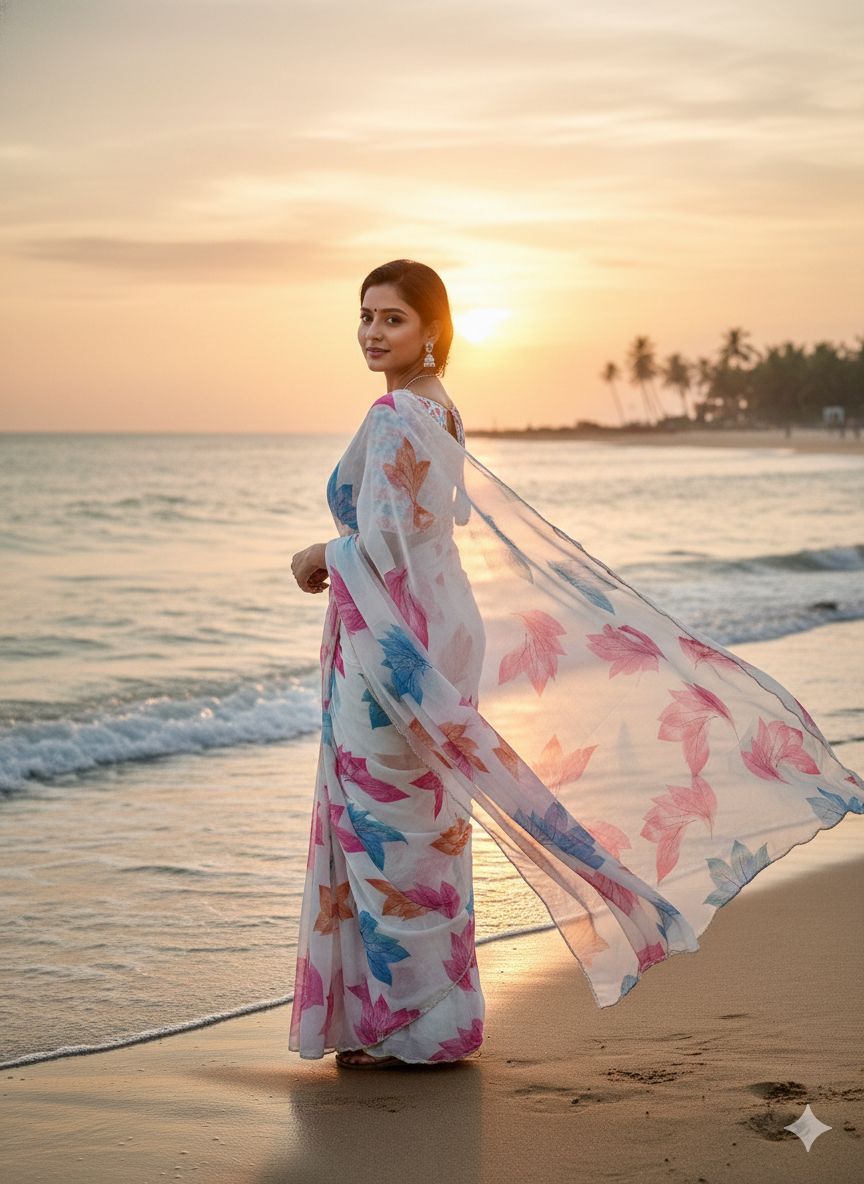 Tulip Pearl Saree