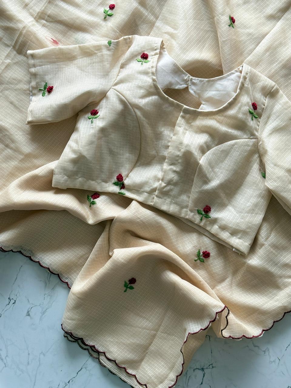 Vintage Rose Saree