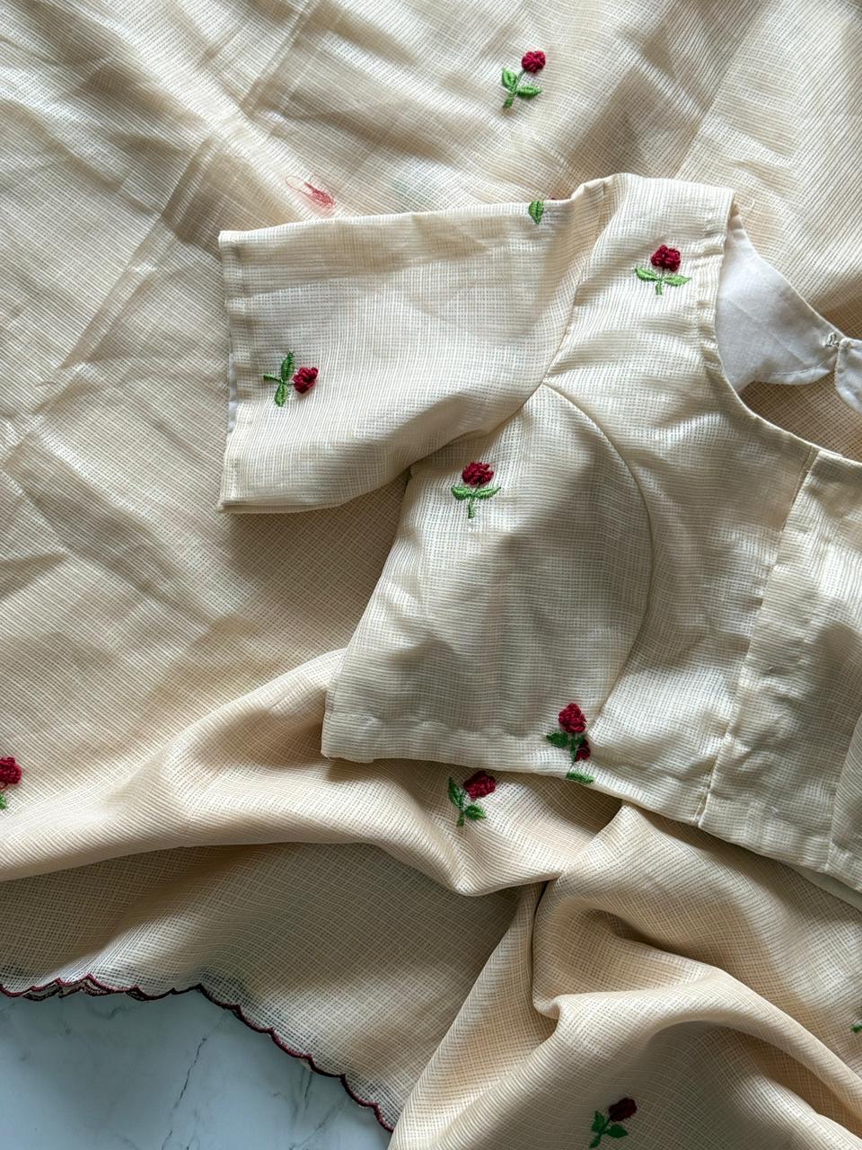 Vintage Rose Saree