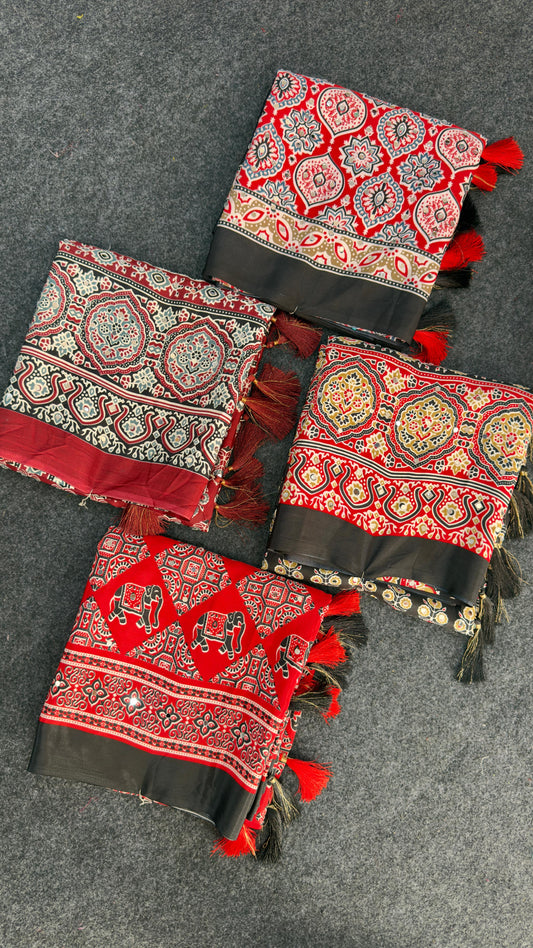 Meher Ajrakh Saree