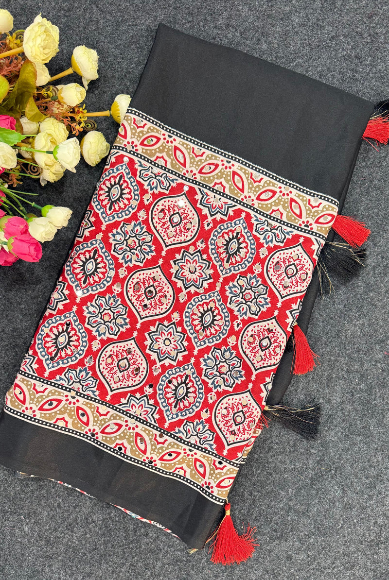 Meher Ajrakh Saree