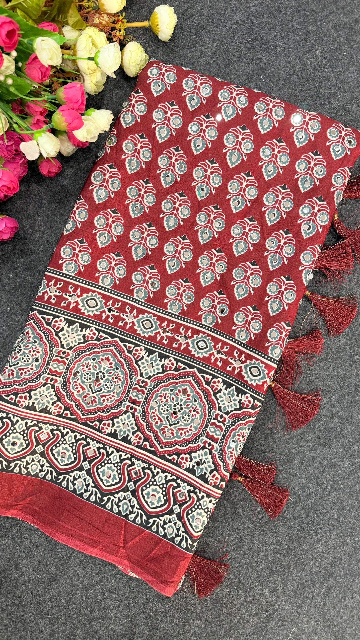 Meher Ajrakh Saree