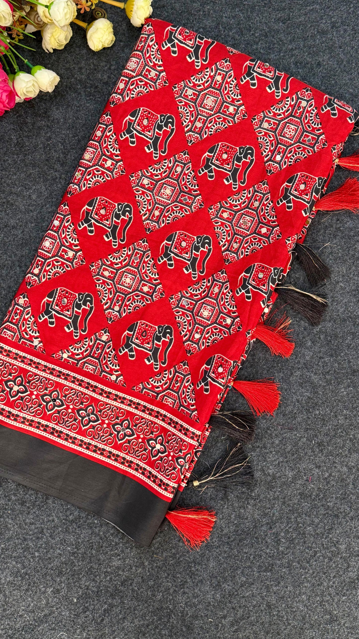 Meher Ajrakh Saree