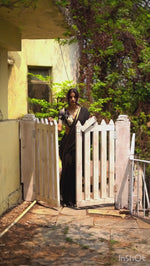 Rangrez Black Mul Saree